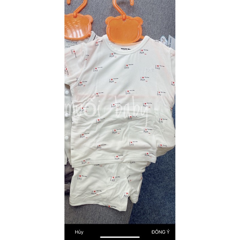 thanh lý size to Bộ quần áo cài vai cộc tay cho bé Nature Ưear từ 2-3y và 3-4y