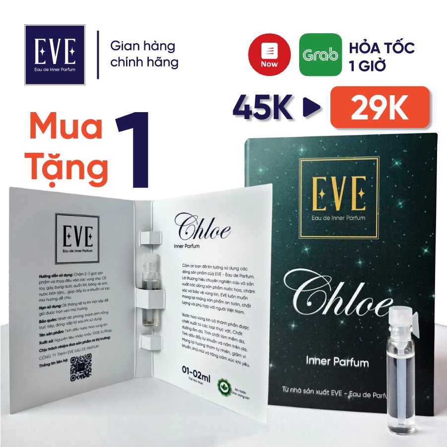 Nước Hoa Cô Bé CHLOE 1ml - Nước Hoa Vùng Kín Nữ Chính Hãng Lưu Hương Thơm Lâu - EVE - Eau de Parfum