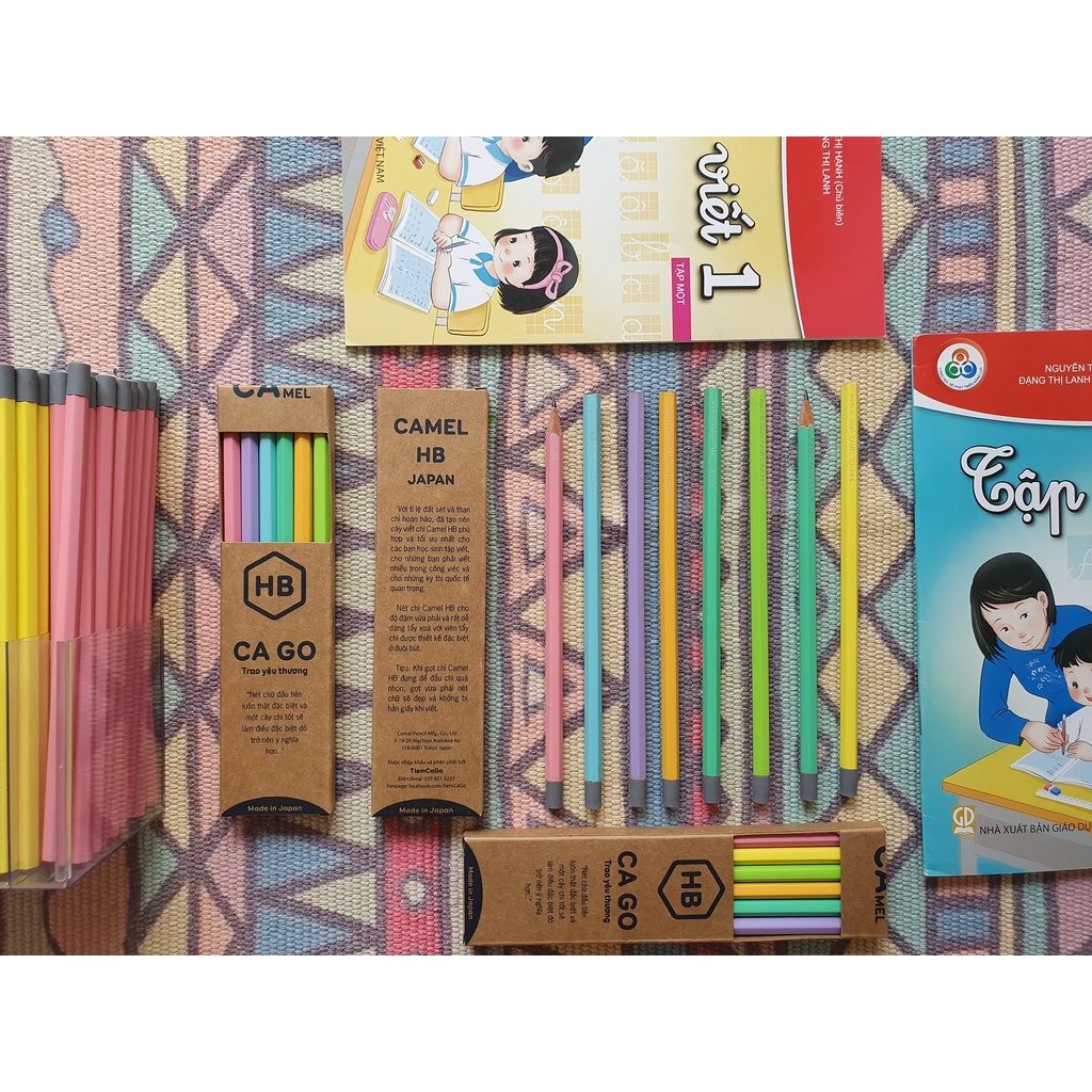 Hộp 6 cây bút chì Camel HB Nhật Bản - Made in Japan