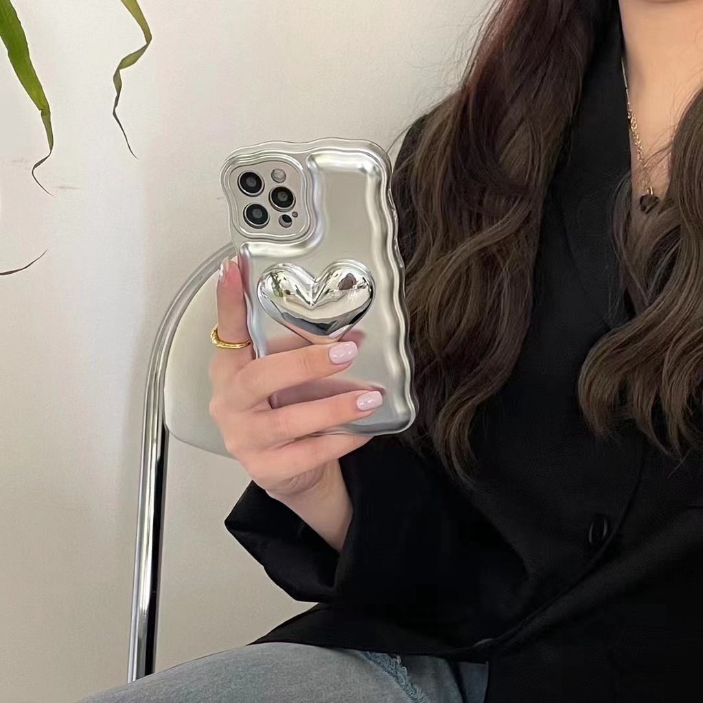 Ốp Điện Thoại Màu Bạc Lấp Lánh Cho iPhone 11 11promax 12 12pro max 13 13pro max xs xr xsmax