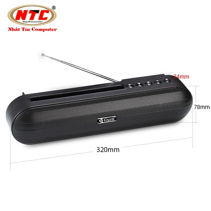 Loa bluetooth soundbar Kisonli KS-1988 siêu trầm TWS kết nối cùng lúc 2 loa - tích hợp chế độ EQ cho dãy âm thanh khác n