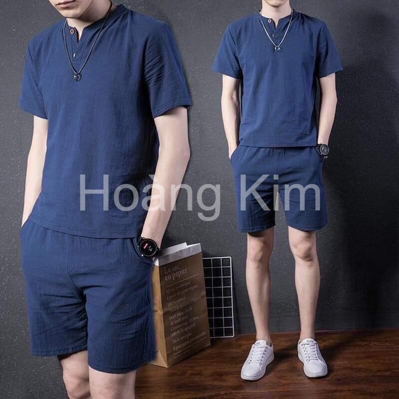 Bộ Quần Áo Nam Thu Đông Vải Đũi Loại Xịn - Đồ Ngủ Nam Mặc Ở Nhà