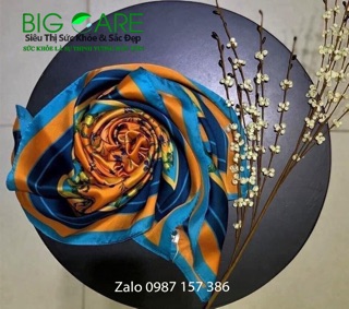 [Cao Cấp] Khăn lụa vuông hàng hiệu Elise 70x70