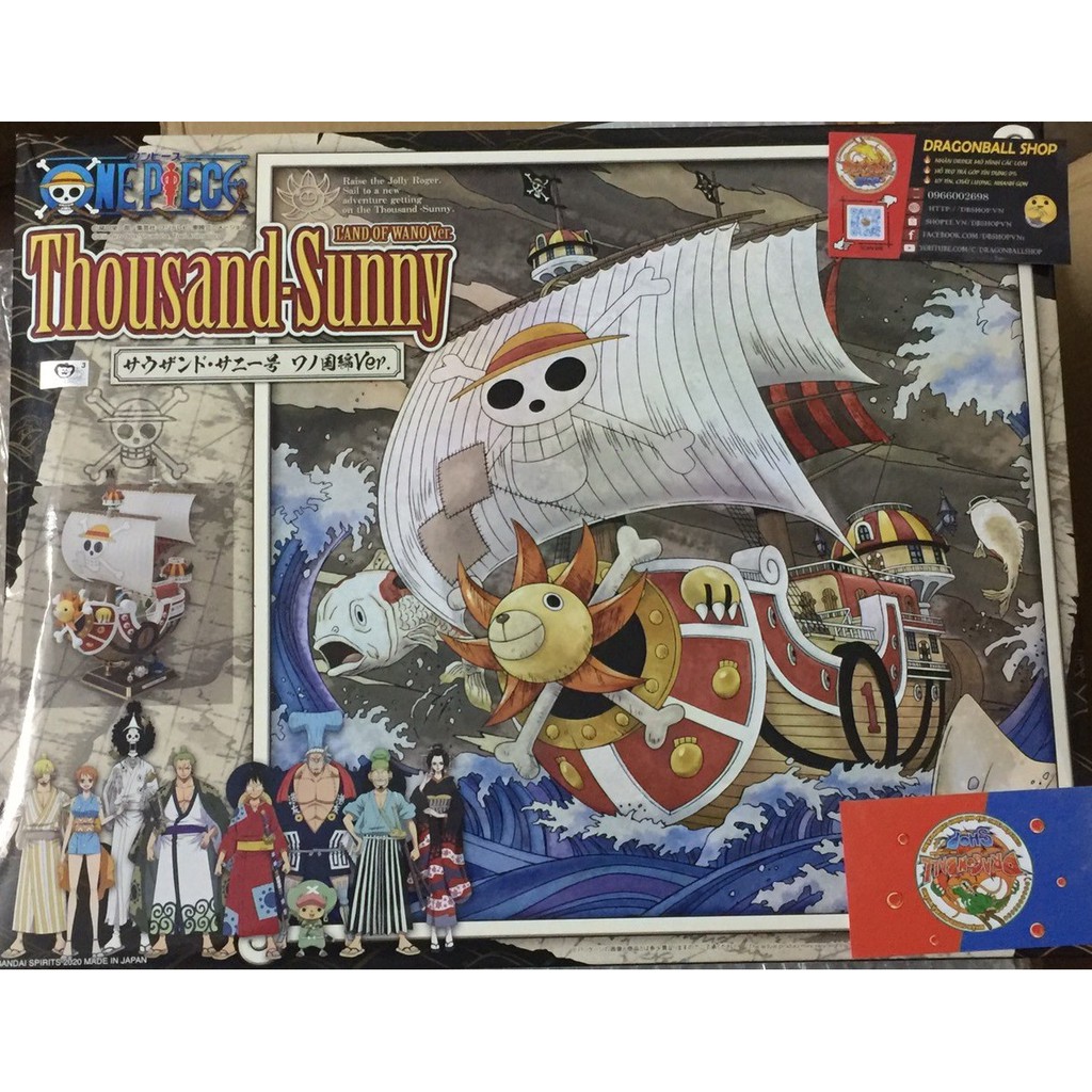 Mô hình one piece chính hãng - Bandai Thousand Sunny New World Ver One Piece Plastic Model