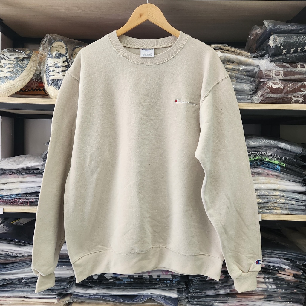 Áo Nỉ cổ Tròn Tay Dài Lót Bông Champion Eco