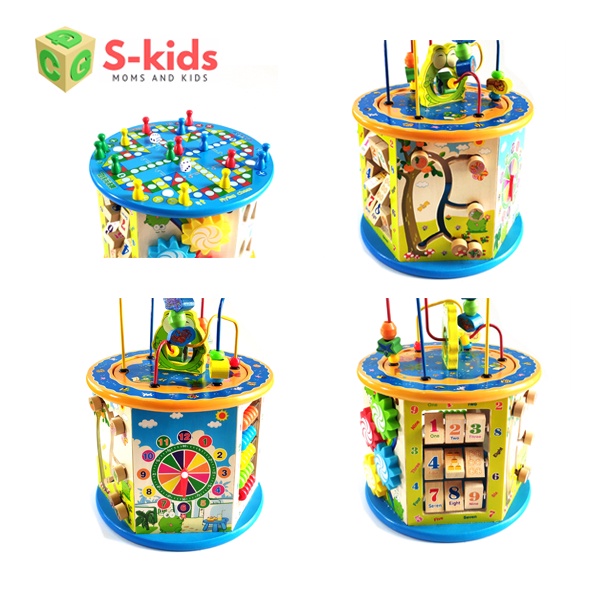 Đồ Chơi Gỗ S-kids, Hộp đa năng 8 in 1 cho bé phát triển toàn diện các kỹ năng