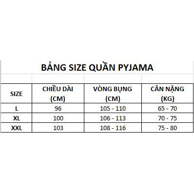 Quần dài pyjama nam trung niên