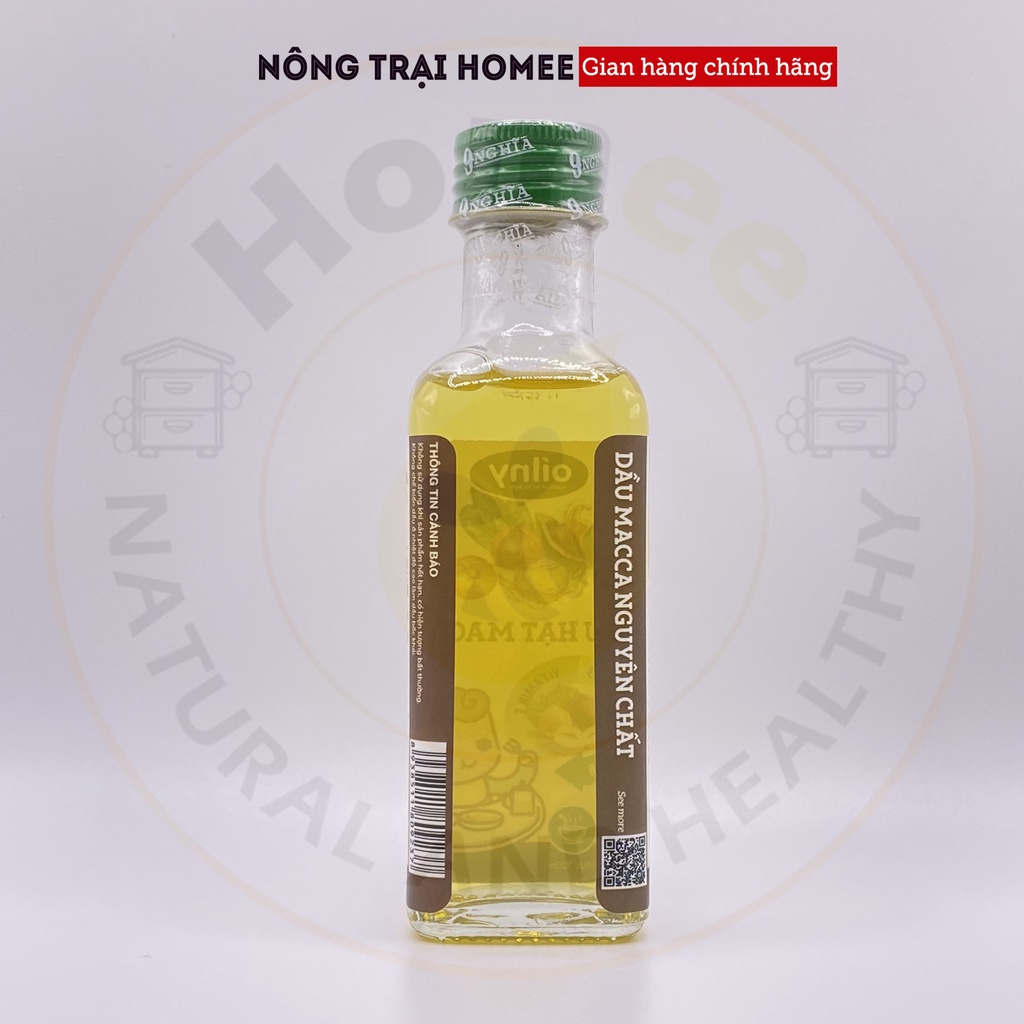 Dầu hạt Macca nguyên chất cho bé ăn dặm OILNY 100ml 9-NGHĨA | Gia vị ăn dặm dành cho bé từ 6 tháng | NÔNG TRẠI HOMEE