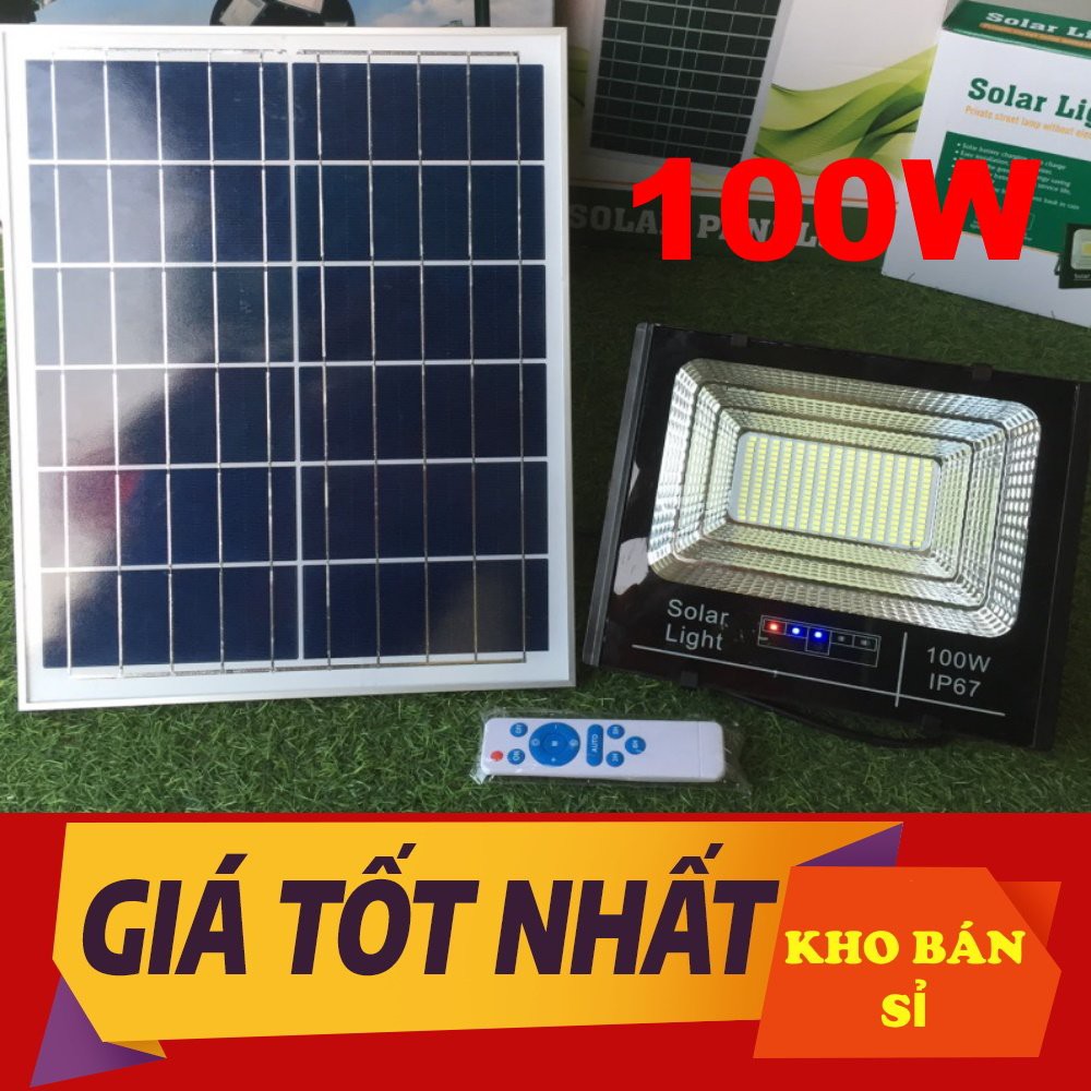 Đèn năng lượng mặt trời 300w, 200w, 100w,60w,40w vỏ nhôm chống nước, bảo hành 24 tháng