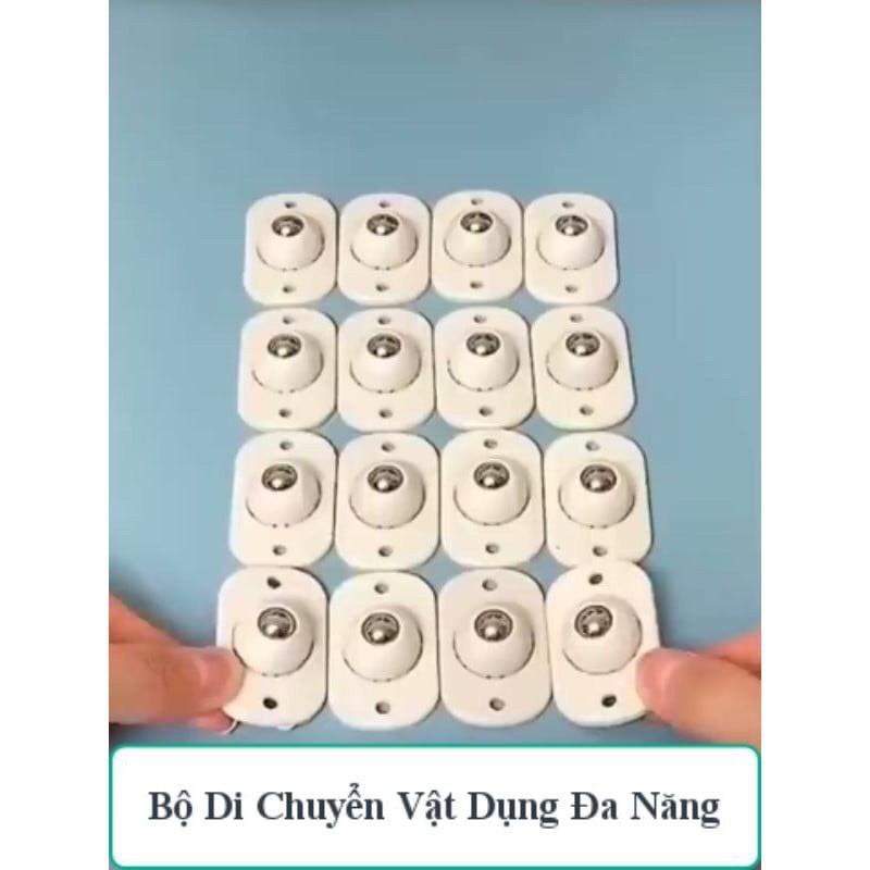 [❌GIÁ SỈ❌] Bộ 4 Bánh Xe Dán Di Chuyển Thùng, Hộp - Xoay 360 Độ, Bánh Thép Siêu Bền, Chịu Lực 88257