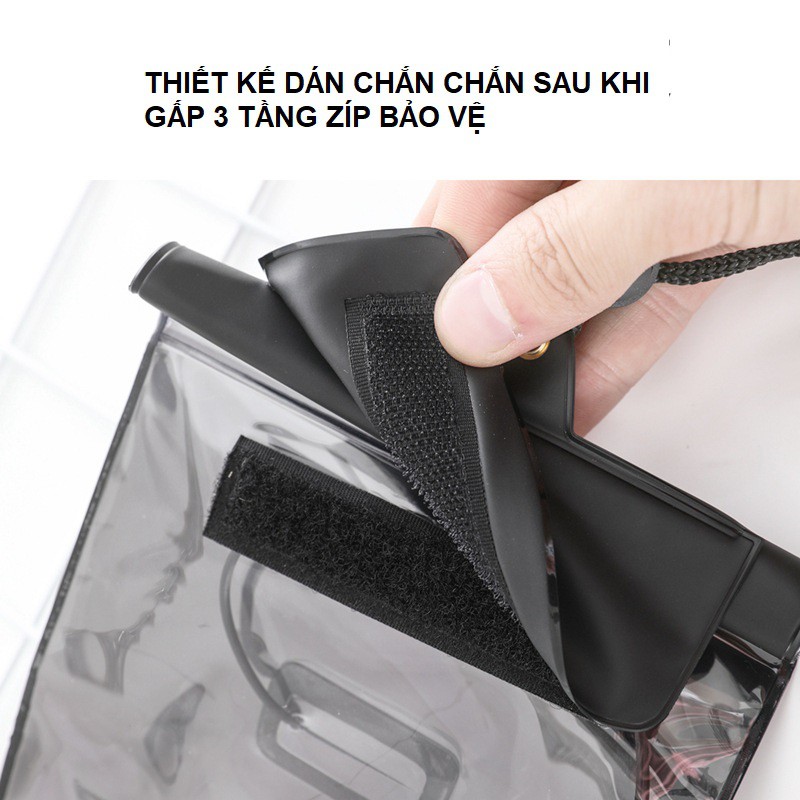 Túi đựng điện thoại chống nước iphone X, iphone12/11/8/7 thông minh có thể nghe headphone dưới trời mưa