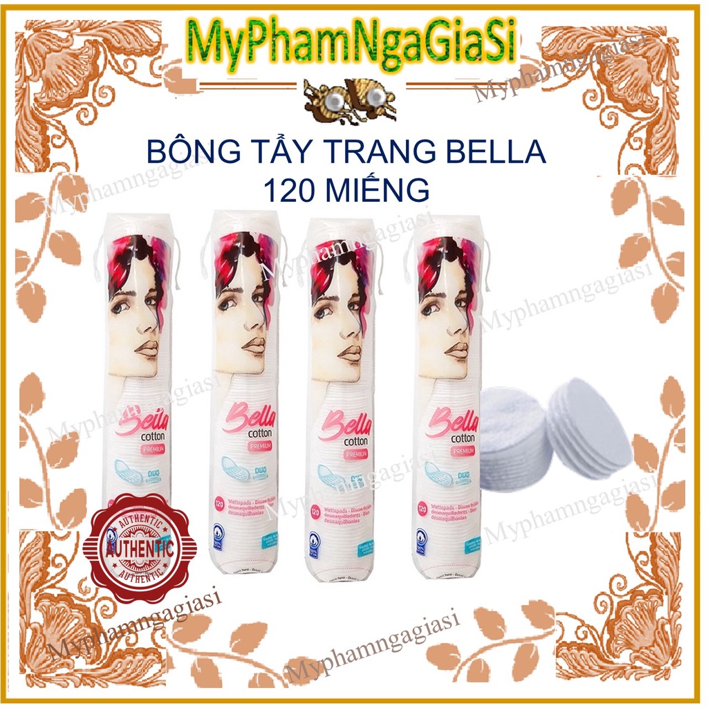 BÔNG TẨY TRANG BELLA 120 MIẾNG