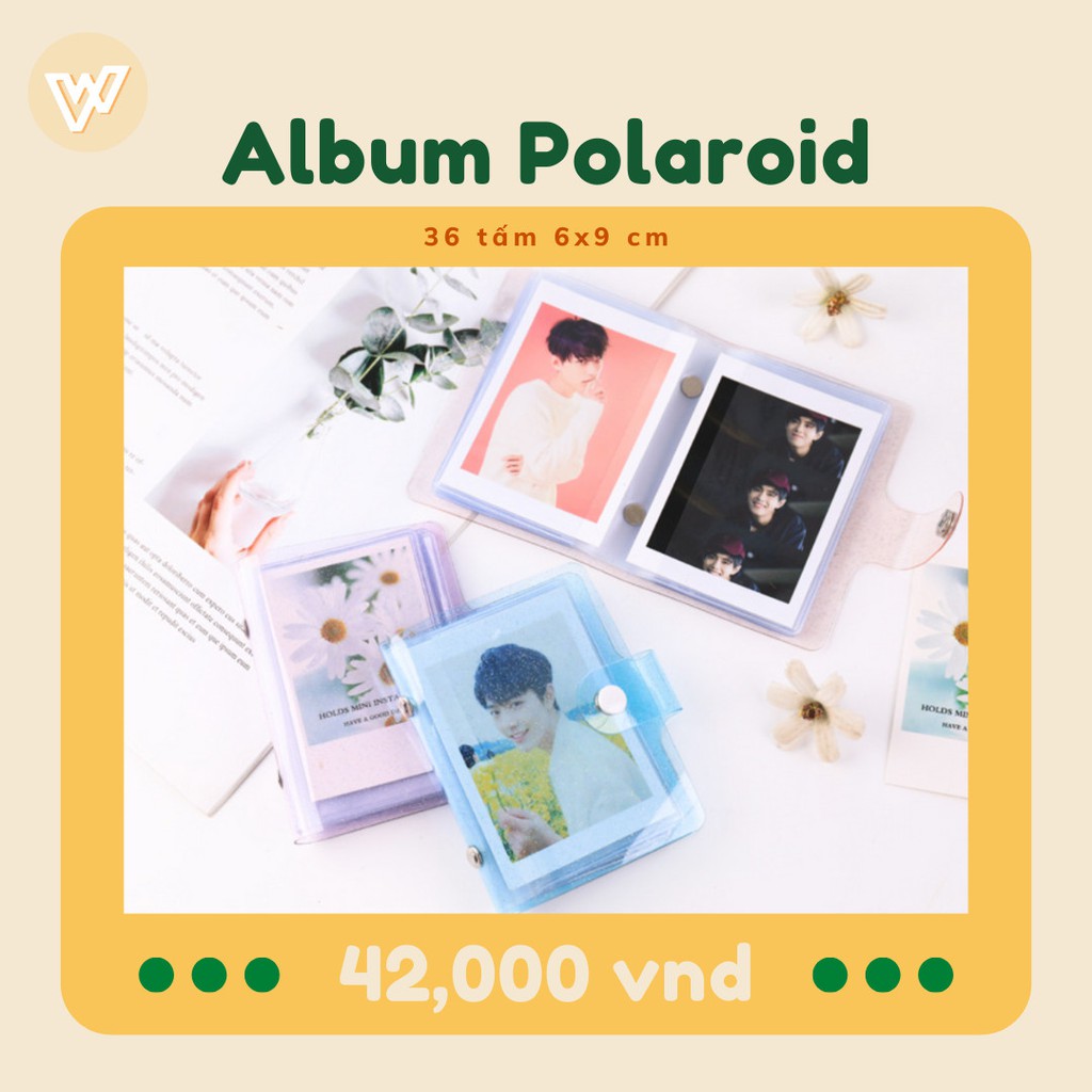 [Mã SKAMLTSM9 giảm 10% đơn 99K] Album Polaroid Mini Màu trong 6x9 cm 36 tấm