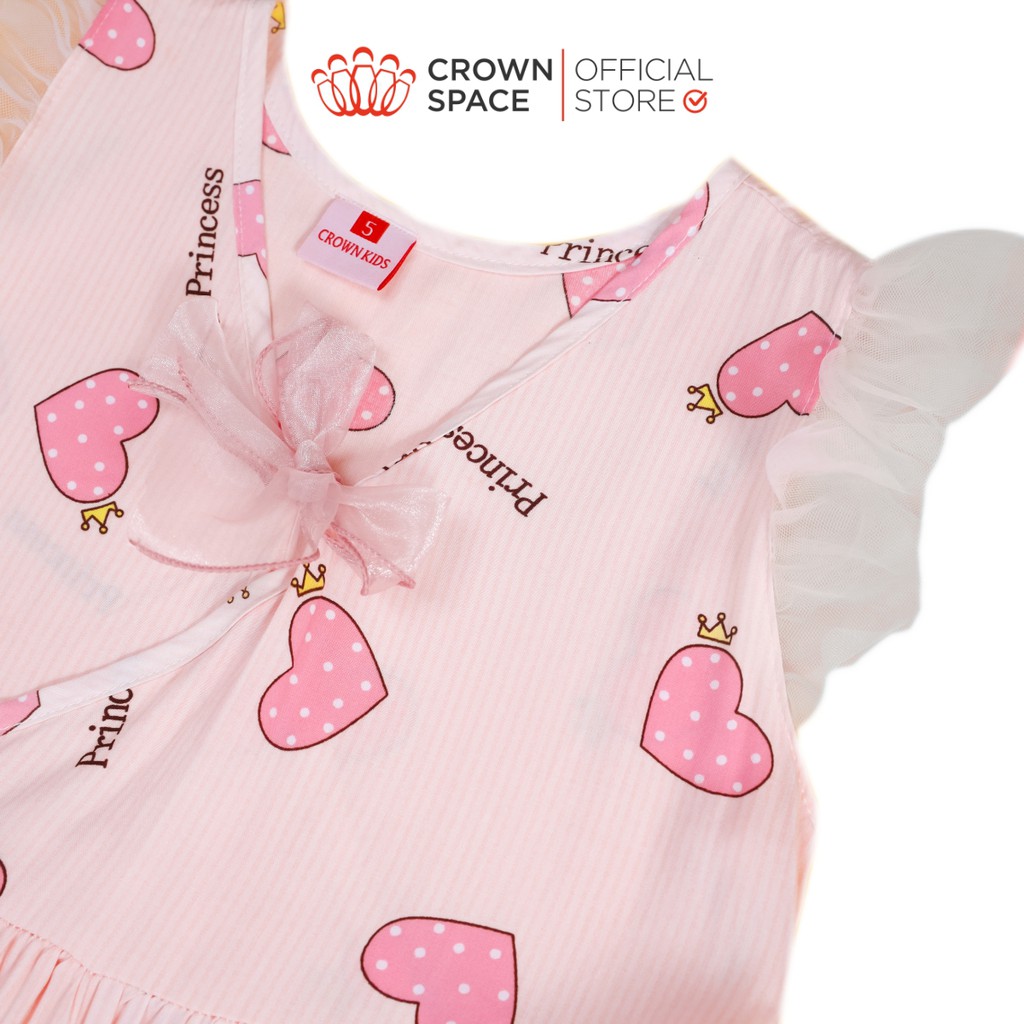 Váy Hồng Trái Tim Cho Bé Gái Chính Hãng Crown UK CKGS2811208.P Size 4 - 8