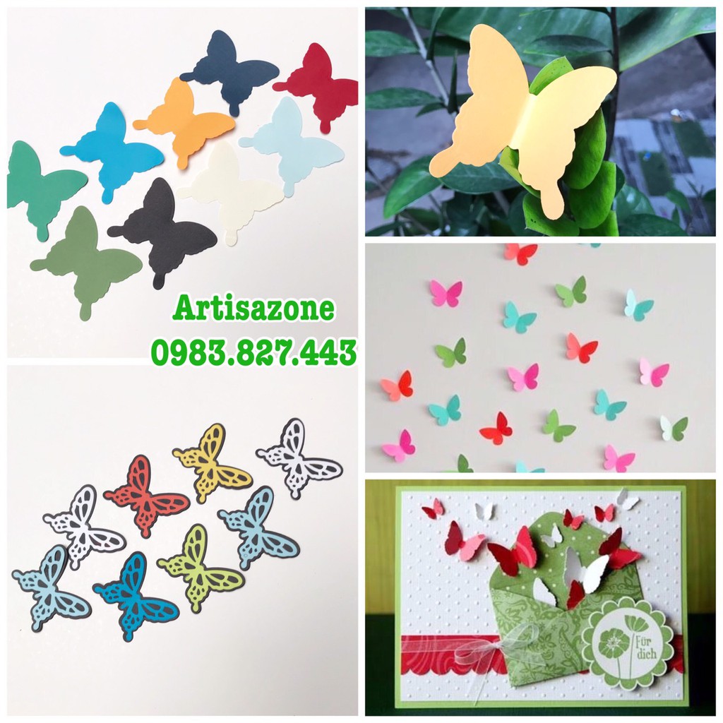 Bướm giấy size nhỡ - Trang trí scrapbook, love box, album, thiệp...