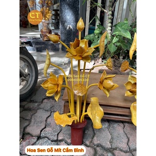 Hoa Sen Gỗ Cắm Bình