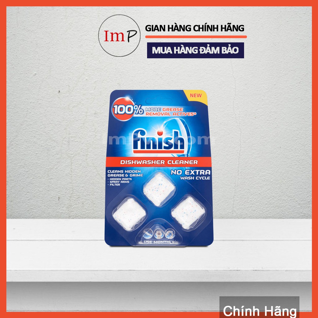 Viên vệ sinh máy rửa bát Finish Vỉ 3 viên