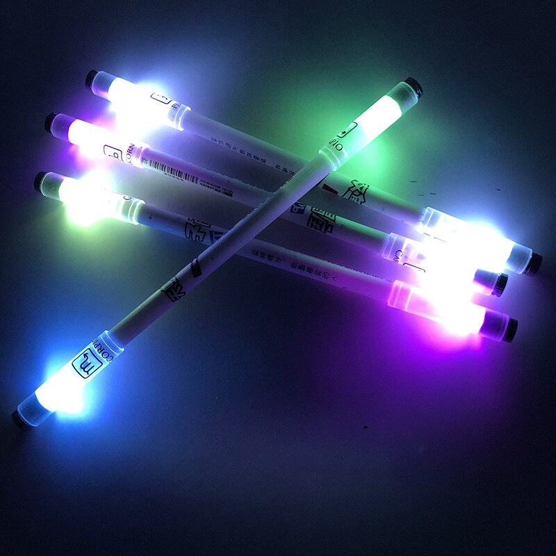 Bút quay LED Bút cân bằng ánh sáng Bút có dầu Ngón tay Đèn LED xoay linh hoạt Đèn flash xoay bút chơi game