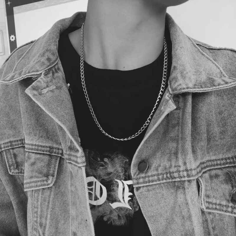 Dây Chuyền Thép Titan Phong Cách Hip Hop Cho Cặp Đôi