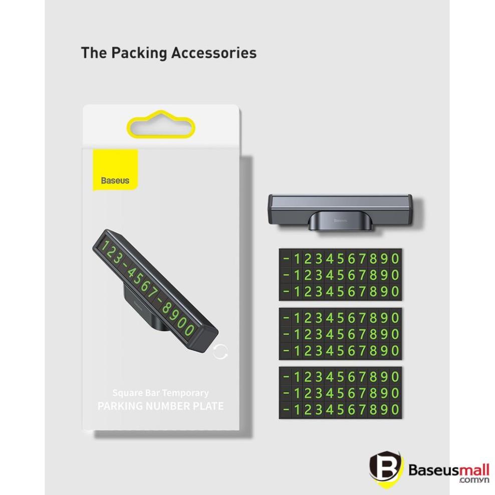 Baseus -BaseusMall VN Bảng Số Điện Thoại Dạ Quang Dùng Trên Xe Hơi Baseus | BigBuy360 - bigbuy360.vn