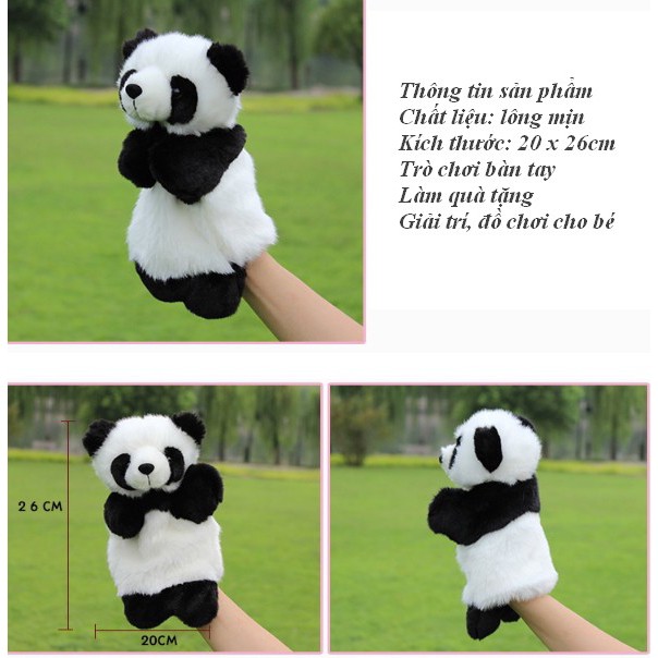 Rối bàn tay hình con GẤU TRÚC PANDA - Bé thông minh kể chuyện sáng tạo