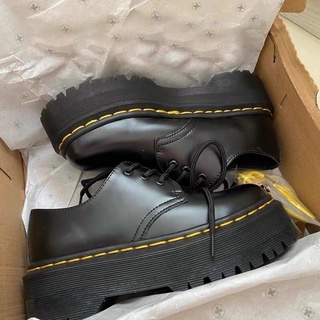 [ CÓ SẴN FULL SIZE ] ( Hàng Loại Đẹp Đế 5CM ) Giày Boots Oxford Dr Marten Cổ Thấp Da Trơn