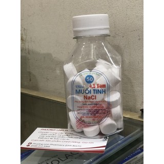 ( Date 2022) Muối Tinh NaCl pha xúc miệng (lọ 50 viên )
