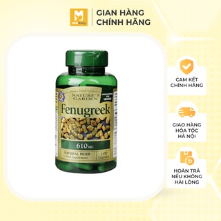 Cỏ cà ri lợi sữa Fenugreek 610mg Natures Garden UK - Herbaby