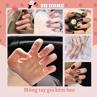 Móng tay giả 24 móng dán móng giả kèm keo mẫu mới sh home abum 5