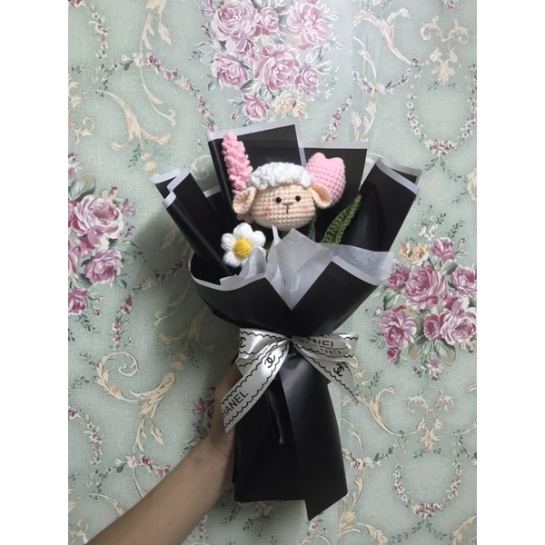BÓ HOA CỪU BẰNG LEN-QUÀ TẶNG Ý NGHĨA , TRANG TRÍ , DECOR