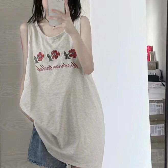 Áo Hai Dây Dáng Suông Họa Tiết Hoa Nhỏ Thiết Kế Mới Thời Trang Theo Phong Cách Hàn Quốc Cho Nữ