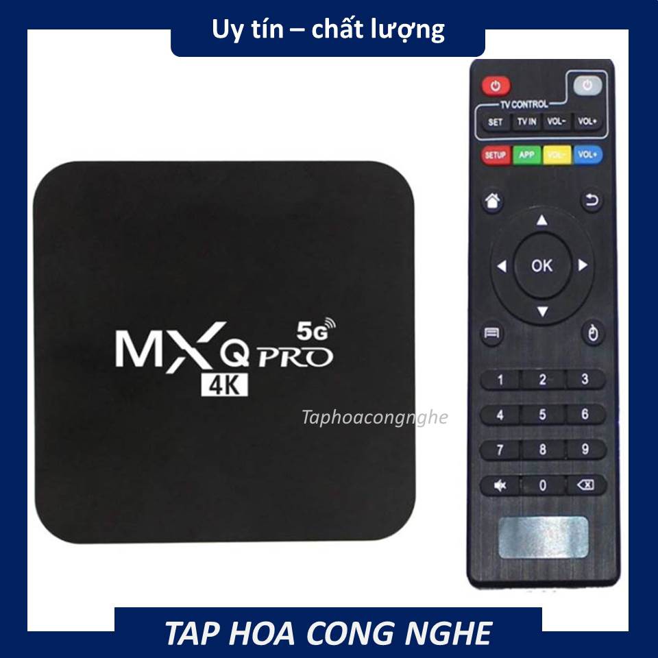 Android TV Box 1GB 8GB 4K Wifi MXQ 5G / T96 mart TV box hỗ trợ bluetooth Quad Core Smart TV Box (BH 6 tháng)