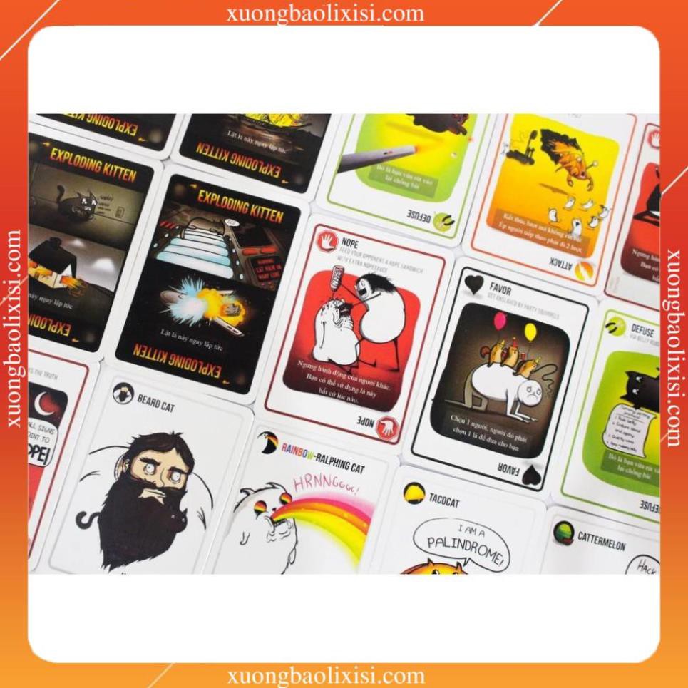 [Việt hóa] Exploding Kittens Board Game - Mèo Cảm Tử - Mèo Nổ [Bán Lẻ Giá Sỉ]