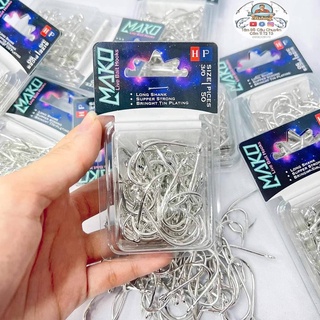 Hộp 50 Lưỡi Mako trắng Số 3  -lưỡi câu câu mako câu cá tra