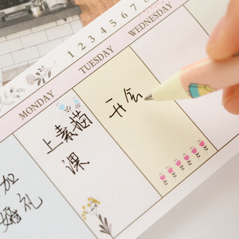 Miếng dán trang trí sổ tay lên kế hoạch hàng tuần