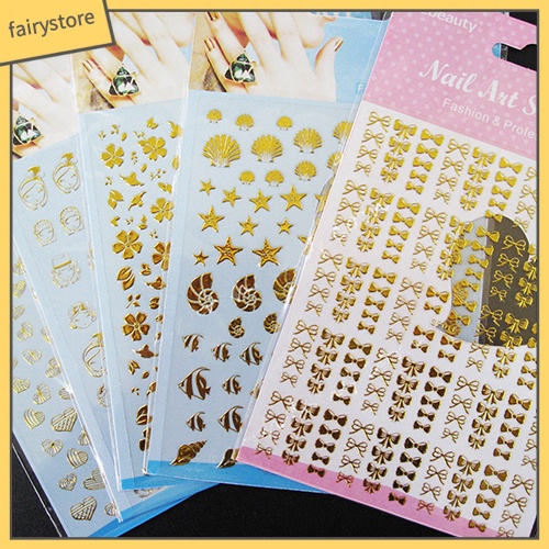 Tờ nhãn dán móng nghệ thuật nhiều kiểu thời trang