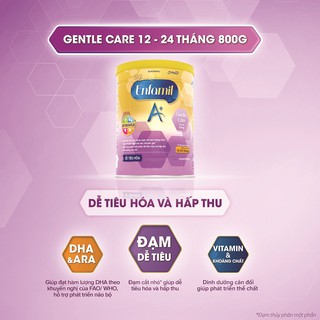 Sữa Bột Enfamil A+ Gentle Care 800g/lon (A+2)