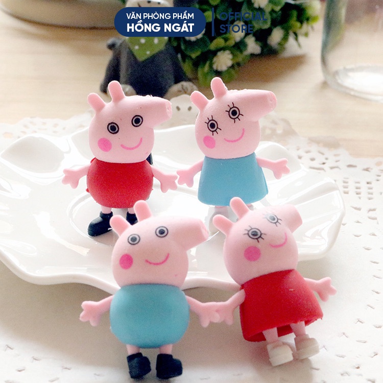 Tẩy bút chì peppa pig, đồ dùng học tập dễ thương gôm tẩy cute giá rẻ làm quà tặng học sinh văn phòng phẩm T26