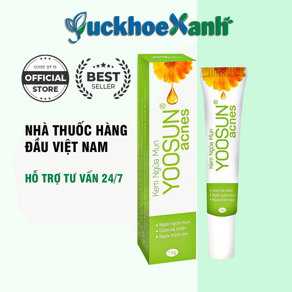 Kem Ngừa Mụn Yoosun Acnes Tuýp 15g - Sạch Mụn, Thâm Từ Thảo Dược, Cho Da Dầu, Khô Đâu Đen, Mụn Mủ Cho Nam Nữ