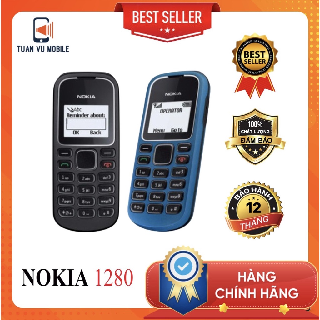 Điện Thoại Nokia 1280 Zin Chính Hãng Màn Hình Zin, Main Zin - Được Chọn Phụ Kiện