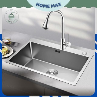 Chậu rửa bát chén 1 hố inox 304 kích thước 60x45cm bảo hành chính hãng 2 năm