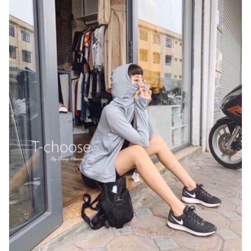 Áo chống nắng thông hơi nữ kèm túi cuộn siêu đẹp
