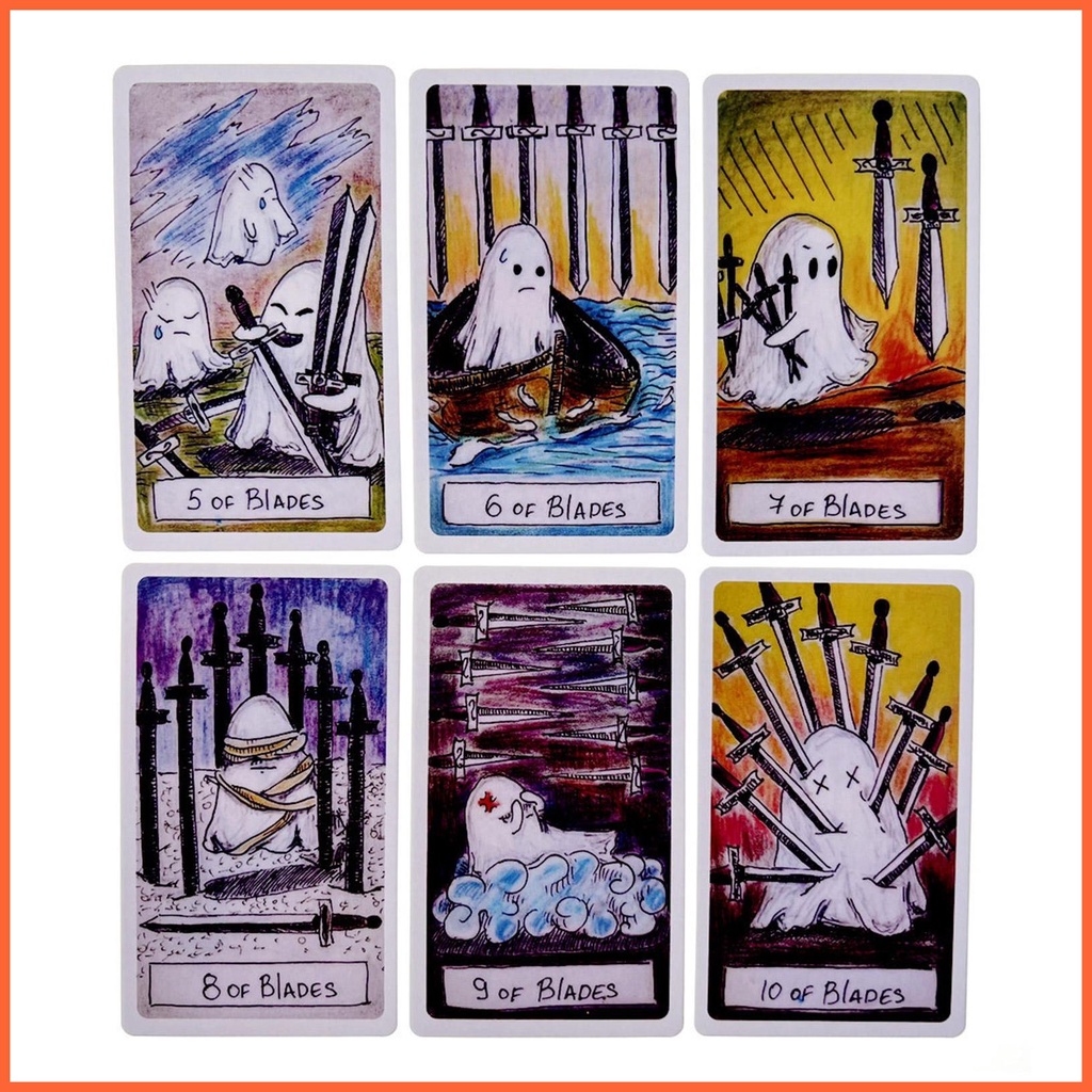 Bộ Bài Tarot In Hình Ma Dễ Thương