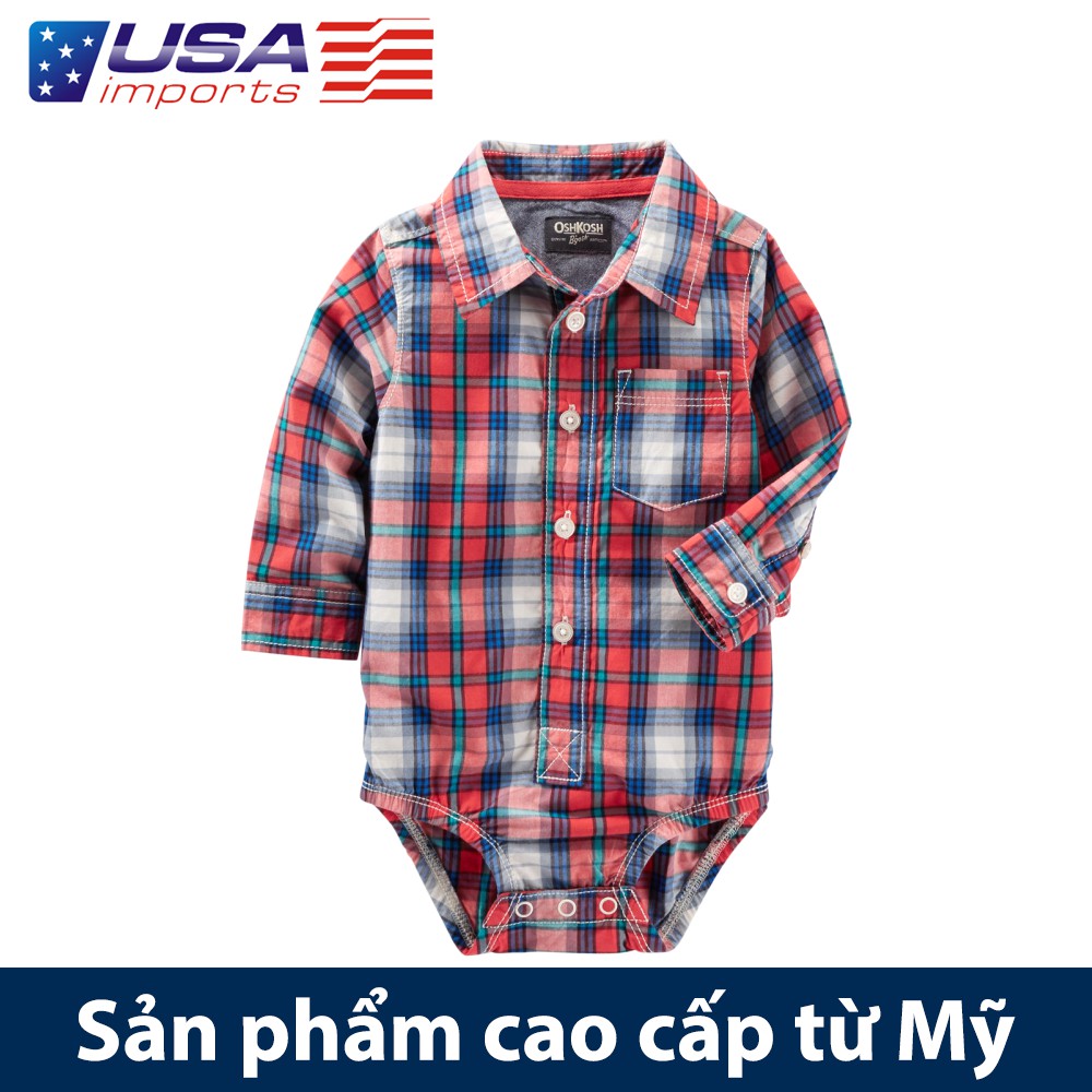 Bodysuit sơ mi tay dài sọc Osh-cót Auth Từ Mỹ (11777110)