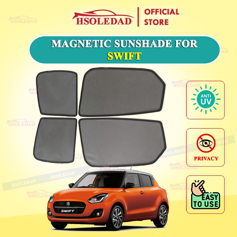 Rèm che nắng nam châm cho xe Suzuki Swift, bộ 4 tấm cho 4 cửa, hàng loại 1 cao cấp nhất, vừa khít kính