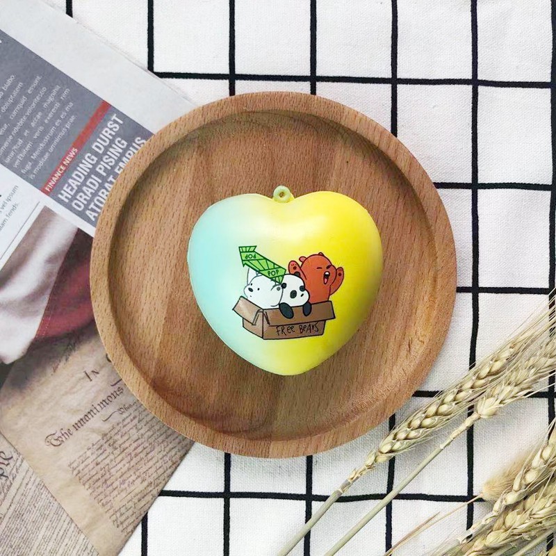 Đồ chơi bóp phục hồi chậm in hình We Bare Bears nhiều màu dễ thương