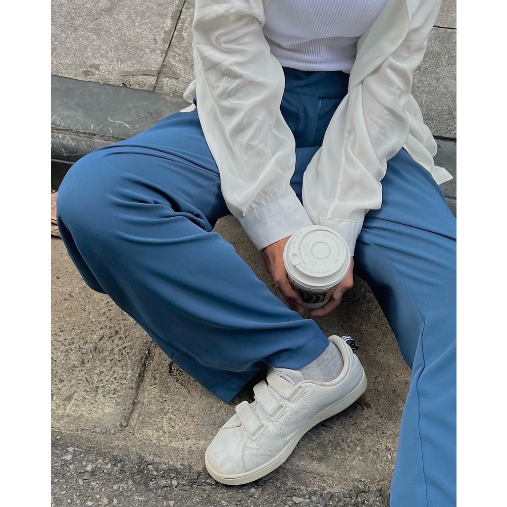 Quần vải thắt nơ dây to