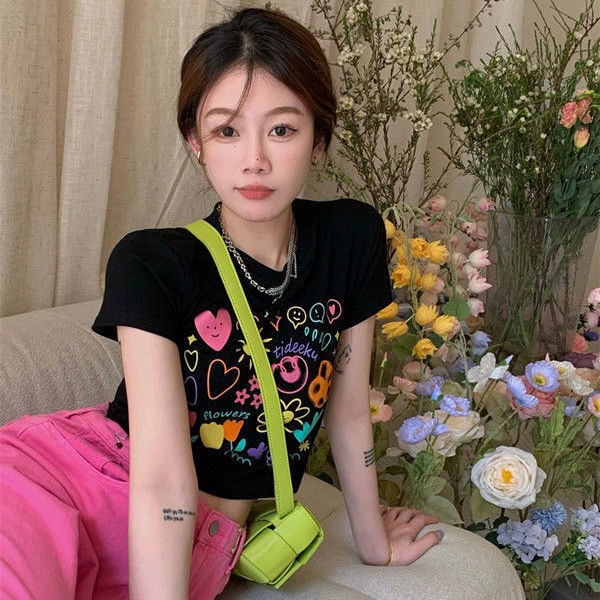 Áo thun croptop COZOKC ngắn tay ôm dáng thời trang cho nữ