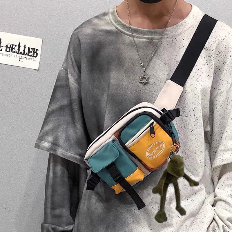 Túi Đeo Chéo Trước Ngực Phong Cách Hip Hop Nhật Bản Cho Nam Và Nữ
