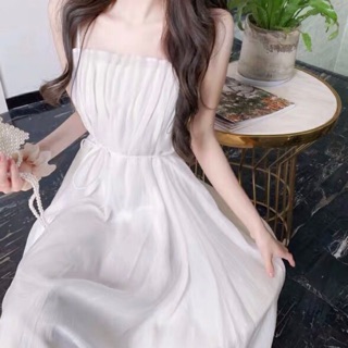 ☁️ maxi trắng xếp ly ngực ☁️